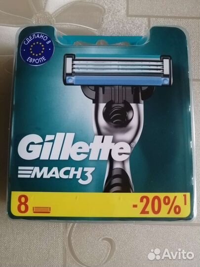Сменные кассеты Gillette Mach3