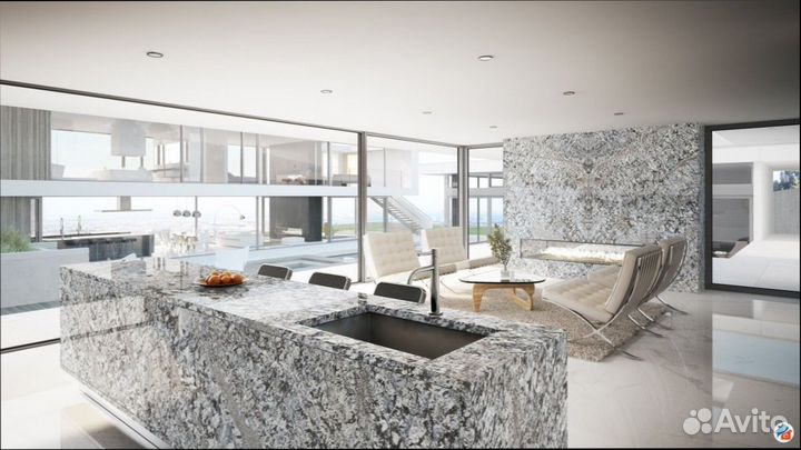 Пол и стены из натурального камня