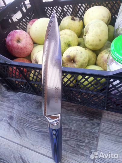 Нож поварской Xituo VG-10 дамаск чёрный и синий