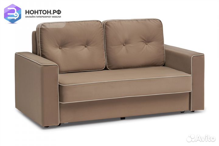 Диван еврокнижка Берген коричневый