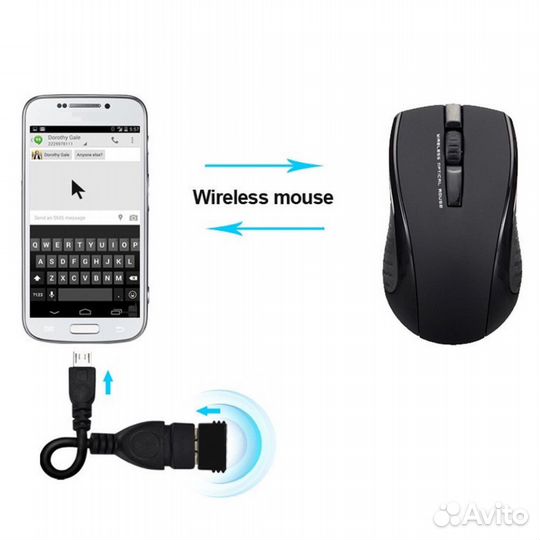 Адаптер OTG micro USB - USB 2.0