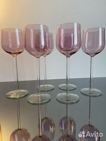 Бокалы Калининские цветное стекло СССР