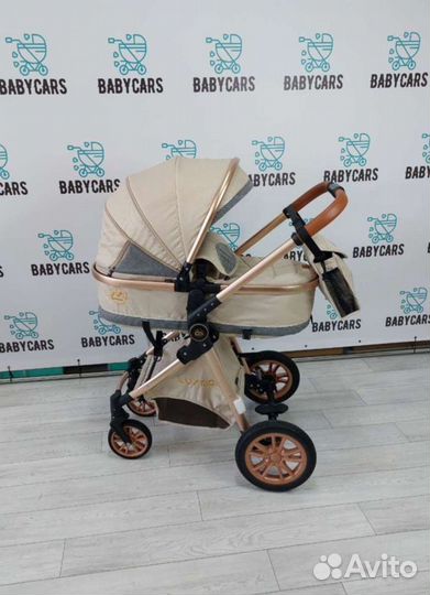 Коляска 3в1 трансформер Новая (светло-Бежевый)
