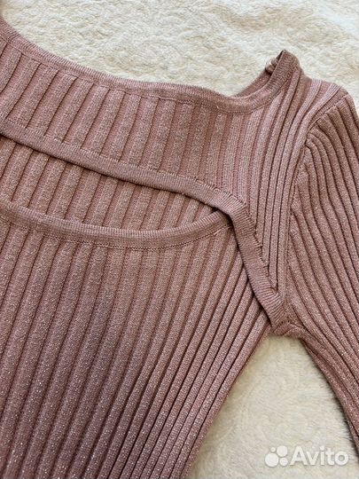 Платье розовое женское лапша 42 S