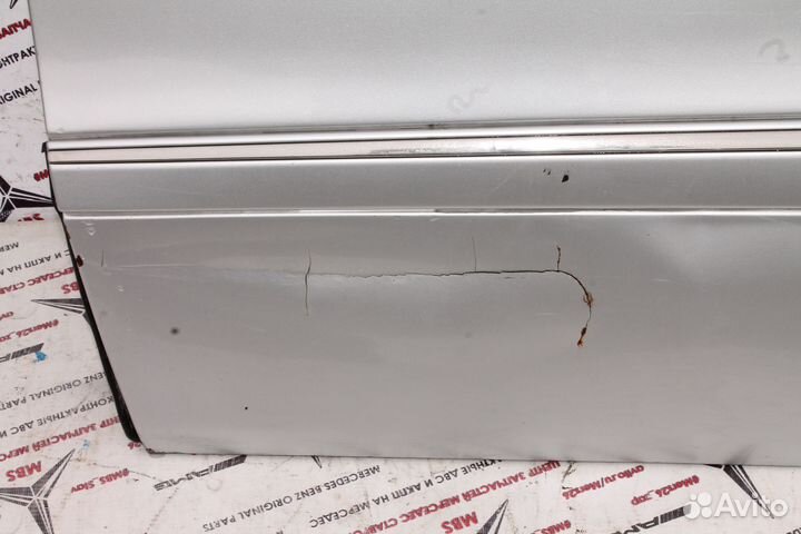 Дверь мерседес w211 водительская серебро