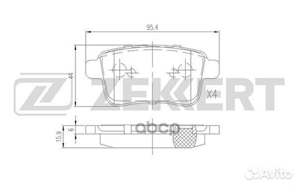 Колодки торм. диск. задн. MB Citan (415) 12- R