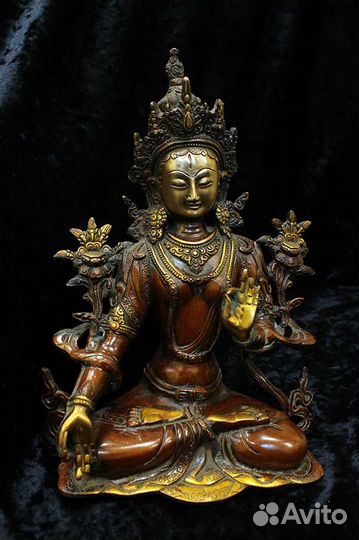 Белая Тара, буддийская статуэтка бронза 27,5см