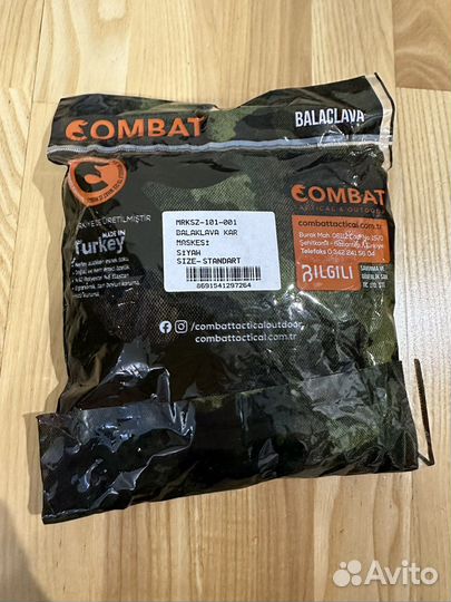 Балаклава черная Combat Tactical & Outdoor