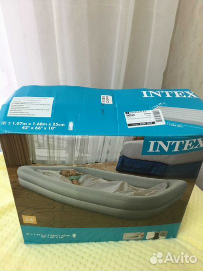 Кровать надувная детская Intex kidz travel