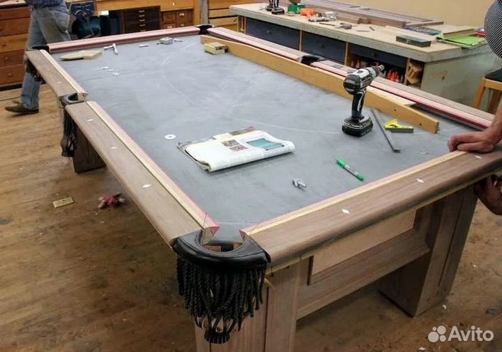 Ремонт бильярдных столов, перетяжка