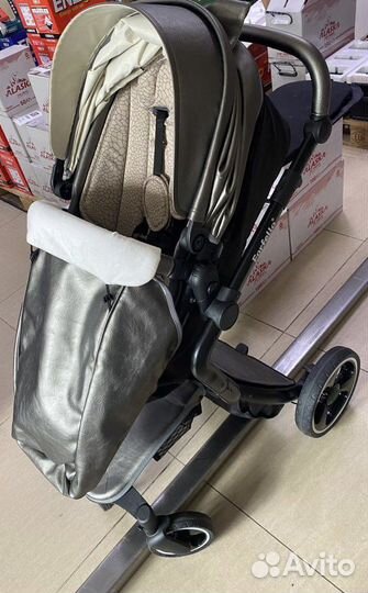 Коляска 2 в 1 Hot mama эко кожа