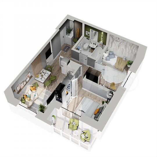 2-к. квартира, 46,2 м², 9/18 эт.