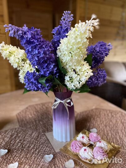 Интерьерная сирень копия живого цветка