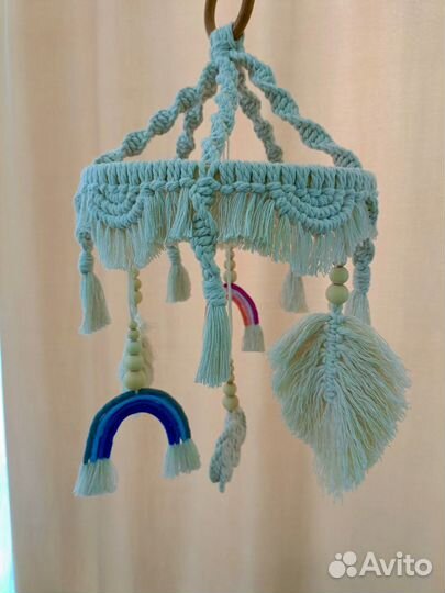 Мобиль на кроватку макраме