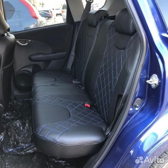 Авточехлы из экокожи honda fit ge