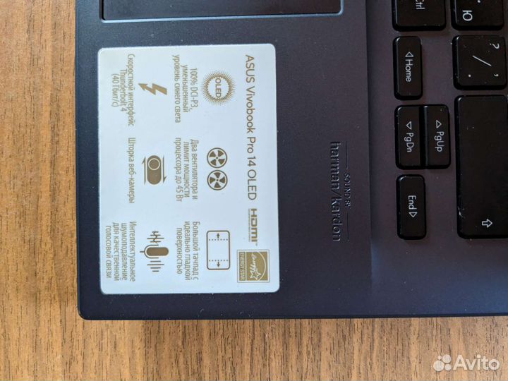 Ноутбук asus VivoBook Pro 14 oled 2880x1800