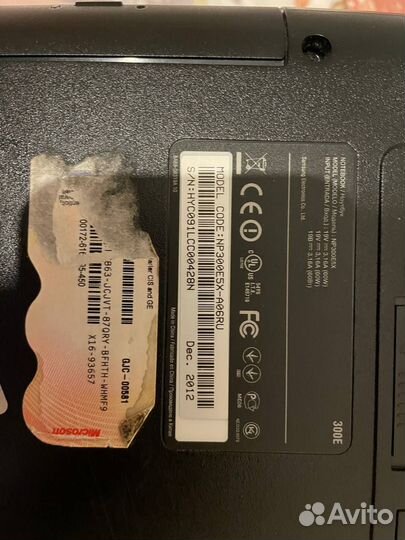 Ноутбук samsung np300e5x-a06ru
