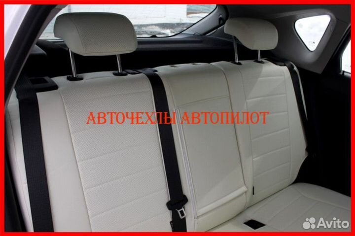 Чехлы Автопилот Opel Astra J из экокожи белые