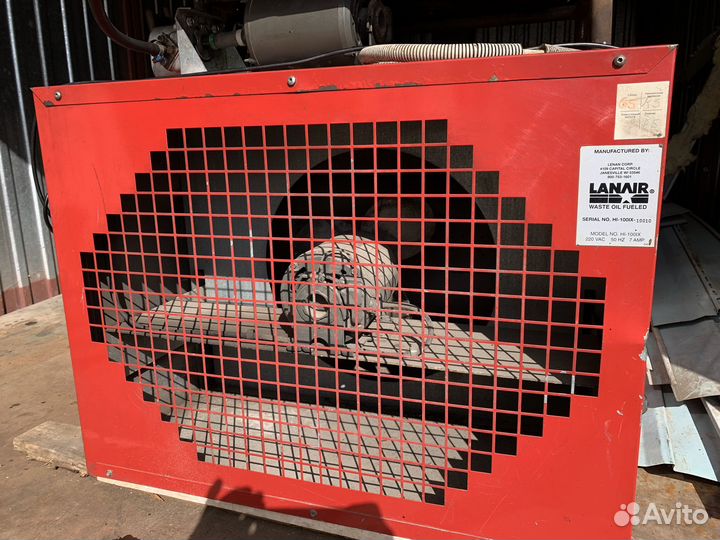 Тепловая воздушная печь на отработаном масле