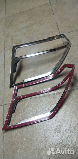 Хром. накладки на передние фары ниссан патфайндер