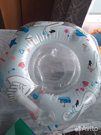 Круг для купания, горка для купания и ванночка