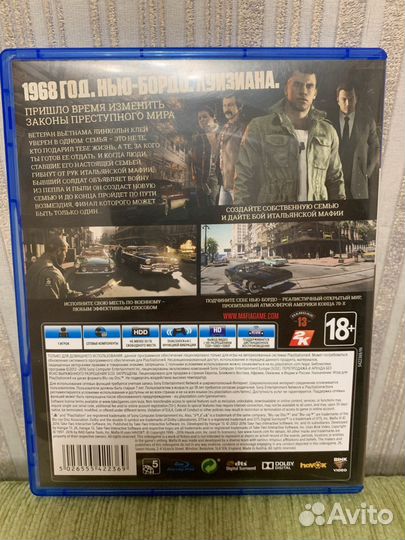 Mafia 3 ps4 диск