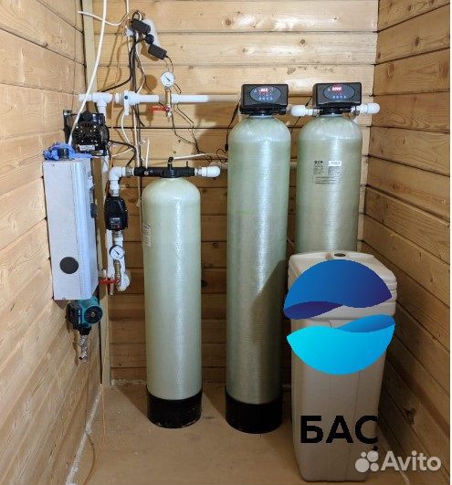 Очистка воды из скважины для коттеджа умягчения
