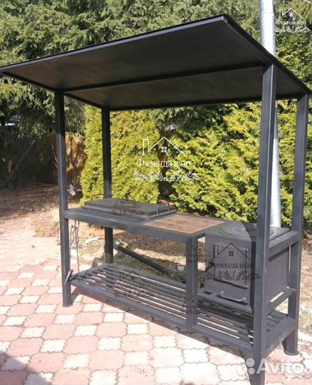 Мангал loft с крышей