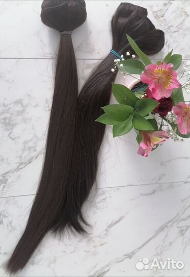 Волосы на клипсах натуральные