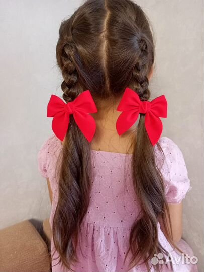 Замшевые бантики для волос