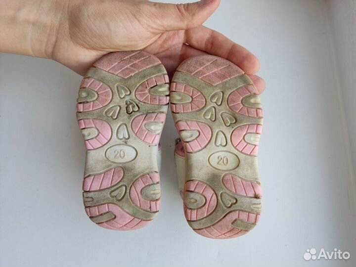 Детские сандалии босоножки на липучках 20 кожзам