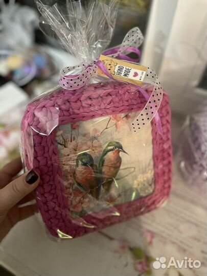 Вязаная корзина