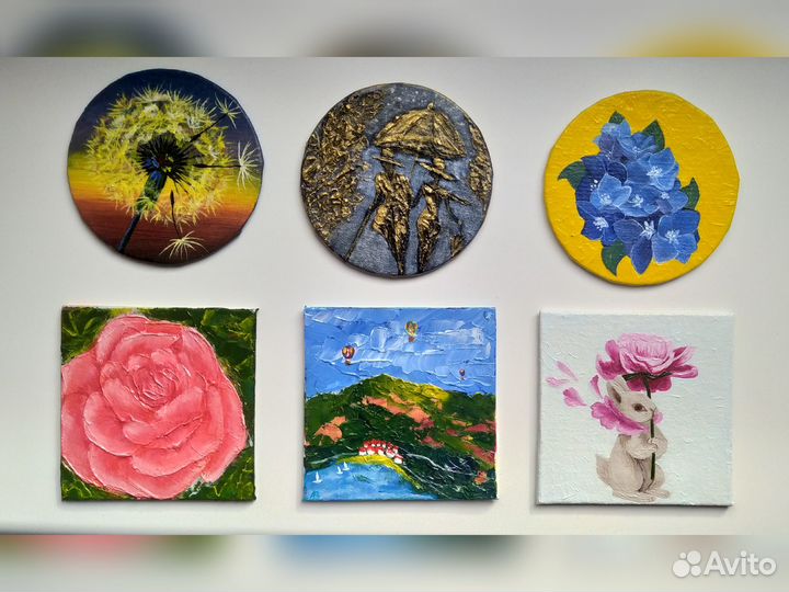 Картина миниатюра, магнит на холодильник