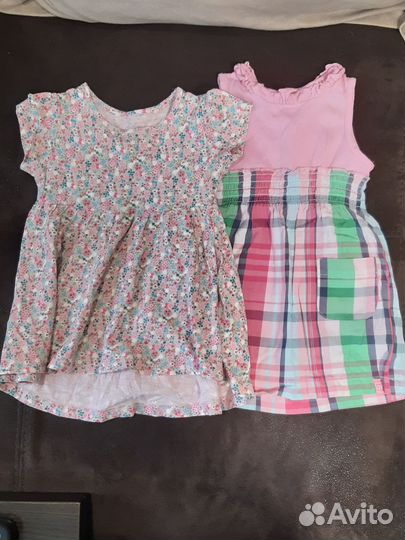 Вещи на девочку пакетом на лето 74-80 16шт