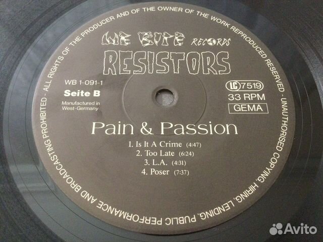 Resistors “Pain & Passion” 1991