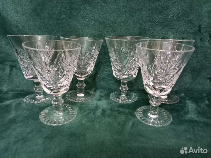 Рюмки, бокалы хрустальные, винтаж