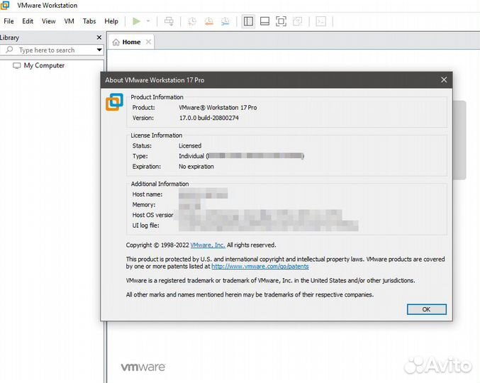VMware Workstation 17 Pro / 16 Pro (навсегда)