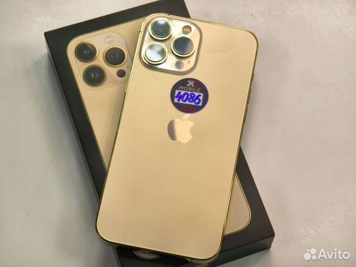 С коробкой) iPhone 13 Pro Max 256Гб Gold Sim +Esim