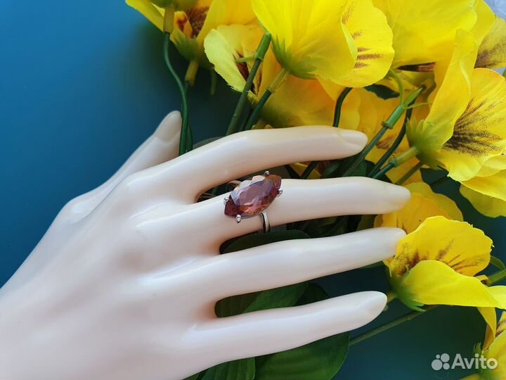 Комплект серебро с султанитами, р.18