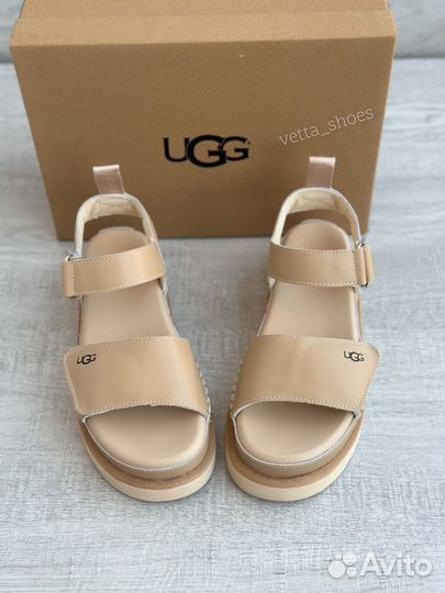 Сандалии UGG Натуральная Кожа бежевые