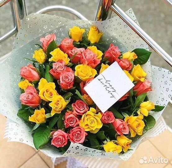 Цветы розы букет