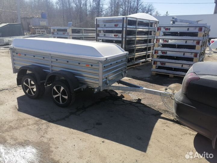 Прицеп с крышкой мзса 817730.022 Н500мм двухосный