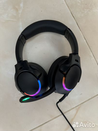 Наушники игровые с микрофоном и подсветкой