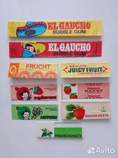 Вкладыши от жвачек 1980-х