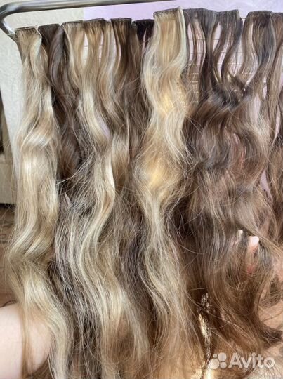 Волосы на заколках