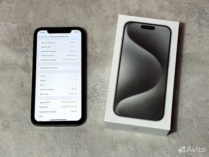 Телефон iPhone Xr в корпусе 15 Pro Black titanium