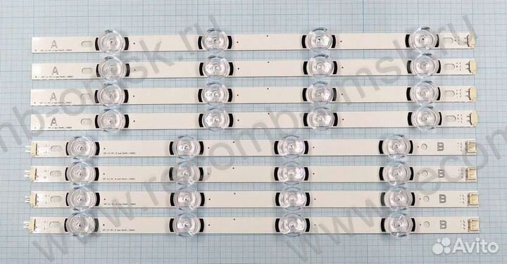 Комплект светодиодной LED подсветки A-Type 4шт + B