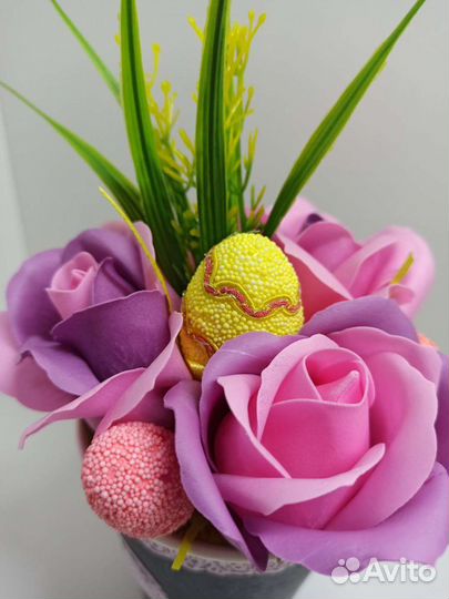 Букет из мыльных роз Пасха