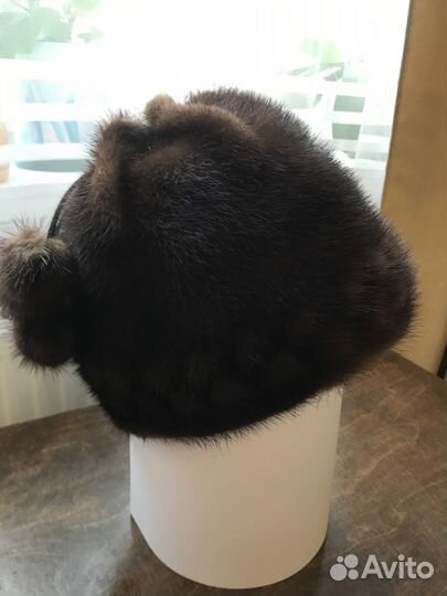 Шапка зимняя норковая женская