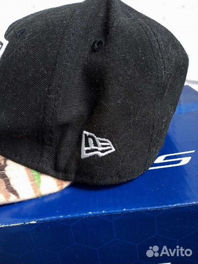 Чёрно-камуфляжная кепка Raiders New Era